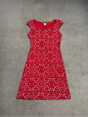 Rave 90s Bandana Short Sleeve Mini Dress Y2K Vintage